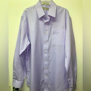 Nordstrom Traditional Fit Button Down in Soft Purple Plaid - 16/36